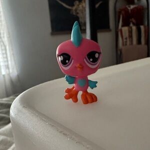 Pink and Blue Bird Figurine